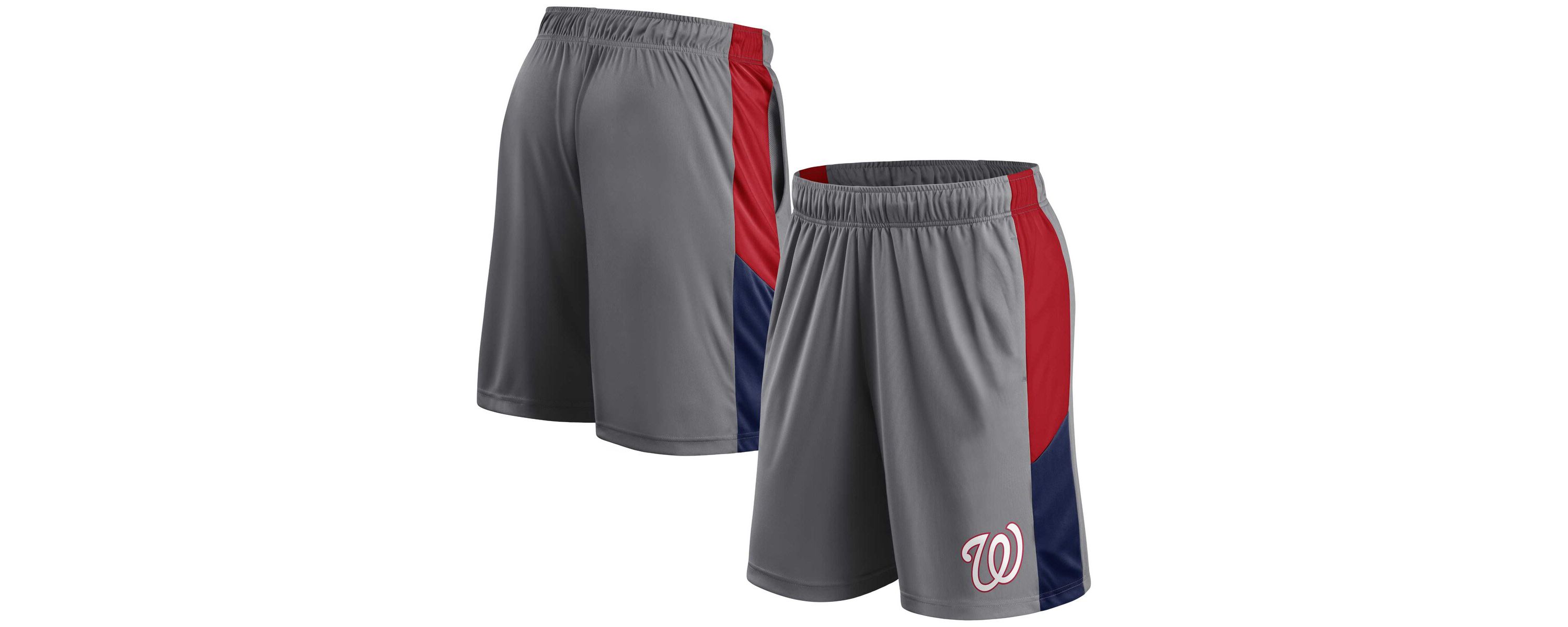 MLB Gray/Red Washington Nationals Team Shorts