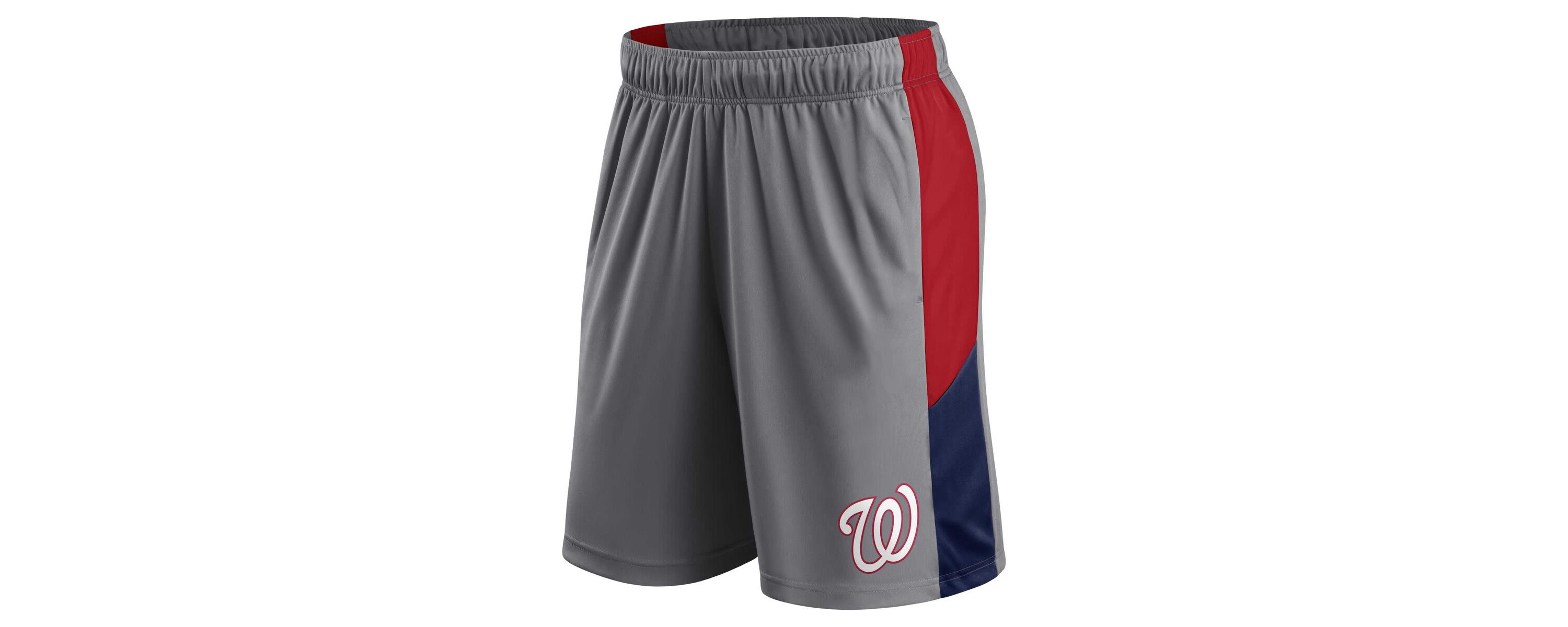 MLB Gray/Red Washington Nationals Team Shorts