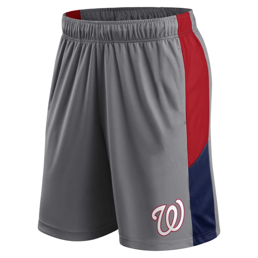 MLB Gray/Red Washington Nationals Team Shorts