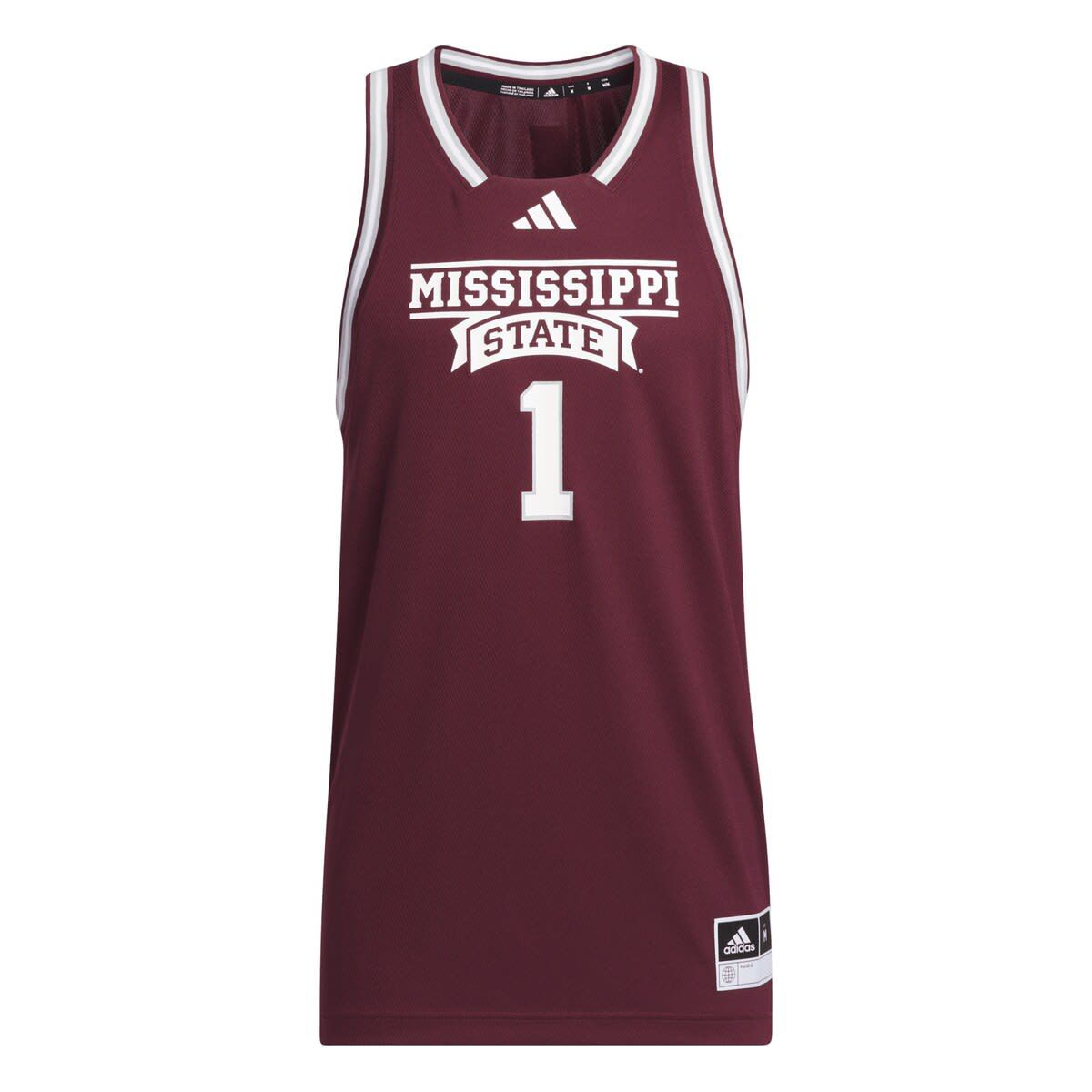 adidas NCAA #1 Mississippi State Bulldogs Swingman Jersey | Belk