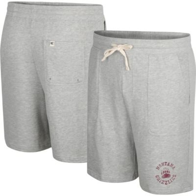 Colosseum Men's NCAA Heather Montana Grizzlies Love To Hear This Terry Shorts, Gray, Medium