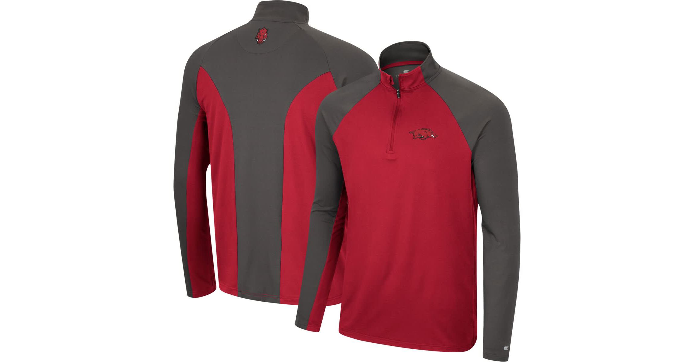 NCAA Arkansas Razorbacks Two Yutes Raglan Quarter-Zip Windshirt