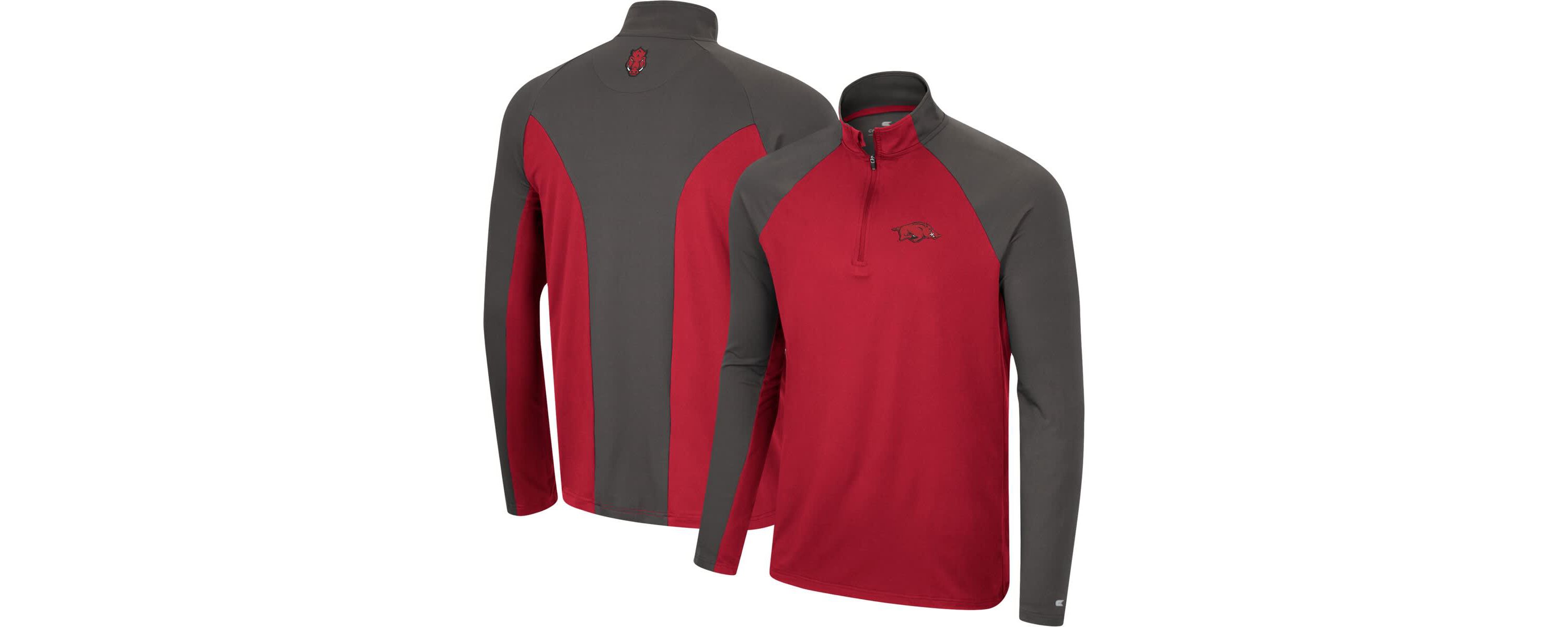 NCAA Arkansas Razorbacks Two Yutes Raglan Quarter-Zip Windshirt