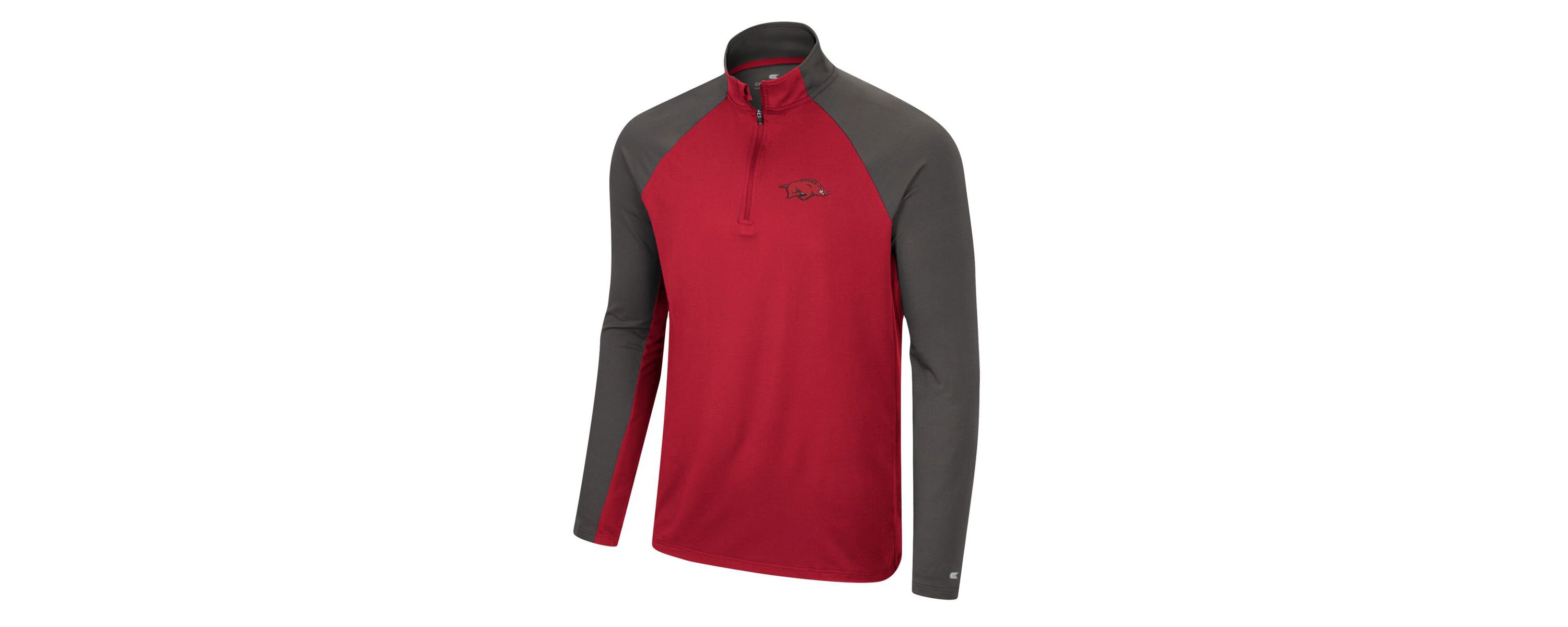 NCAA Arkansas Razorbacks Two Yutes Raglan Quarter-Zip Windshirt