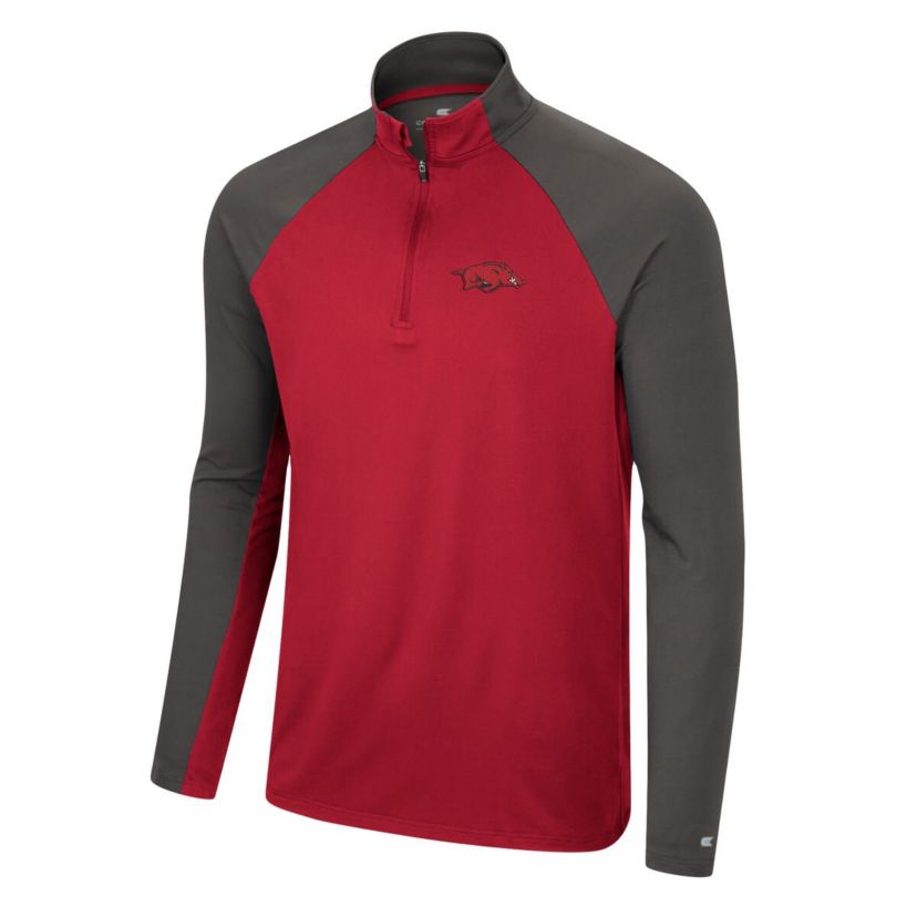 NCAA Arkansas Razorbacks Two Yutes Raglan Quarter-Zip Windshirt