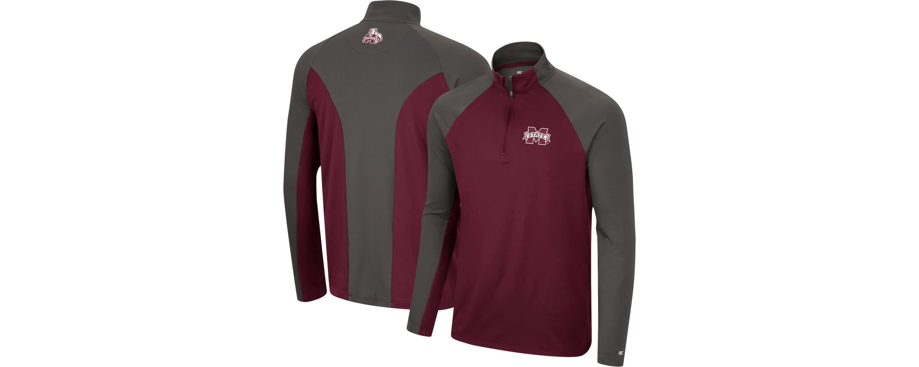 NCAA Mississippi State Bulldogs Two Yutes Raglan Quarter-Zip Windshirt