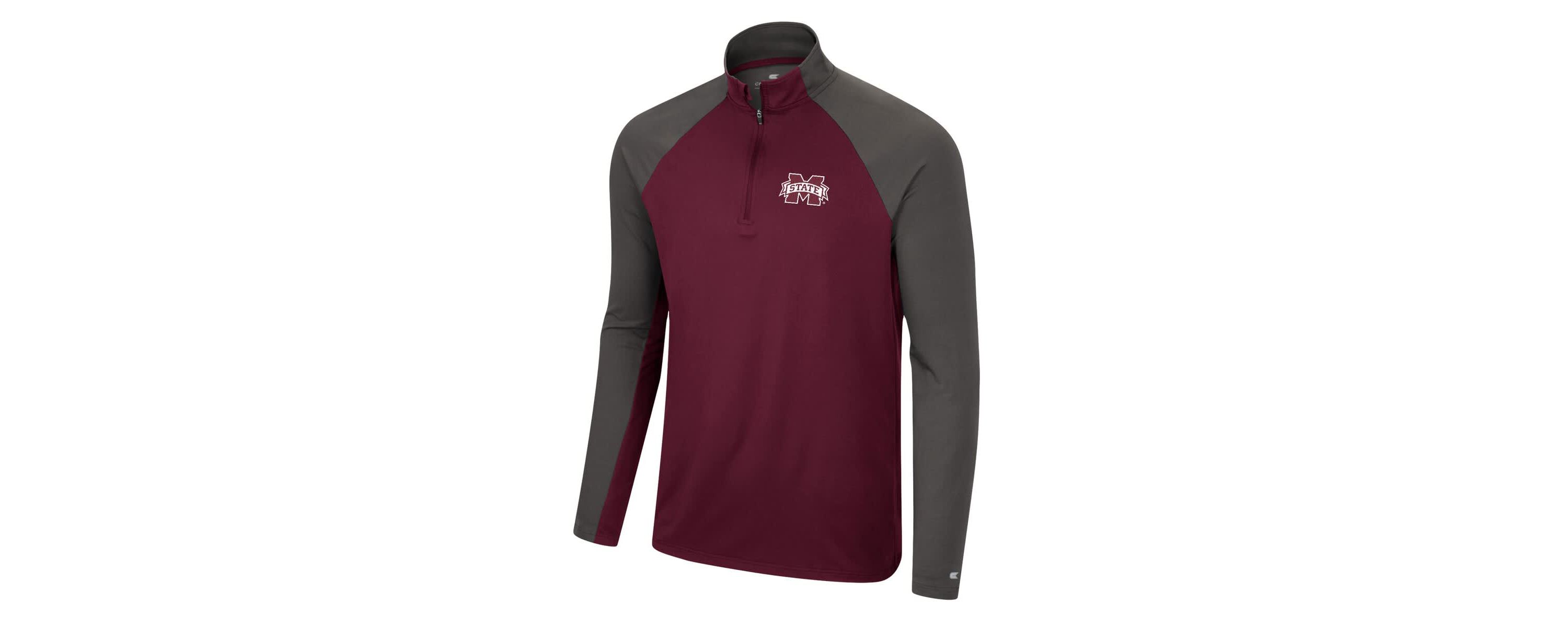 NCAA Mississippi State Bulldogs Two Yutes Raglan Quarter-Zip Windshirt