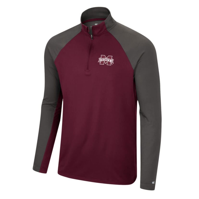 NCAA Mississippi State Bulldogs Two Yutes Raglan Quarter-Zip Windshirt