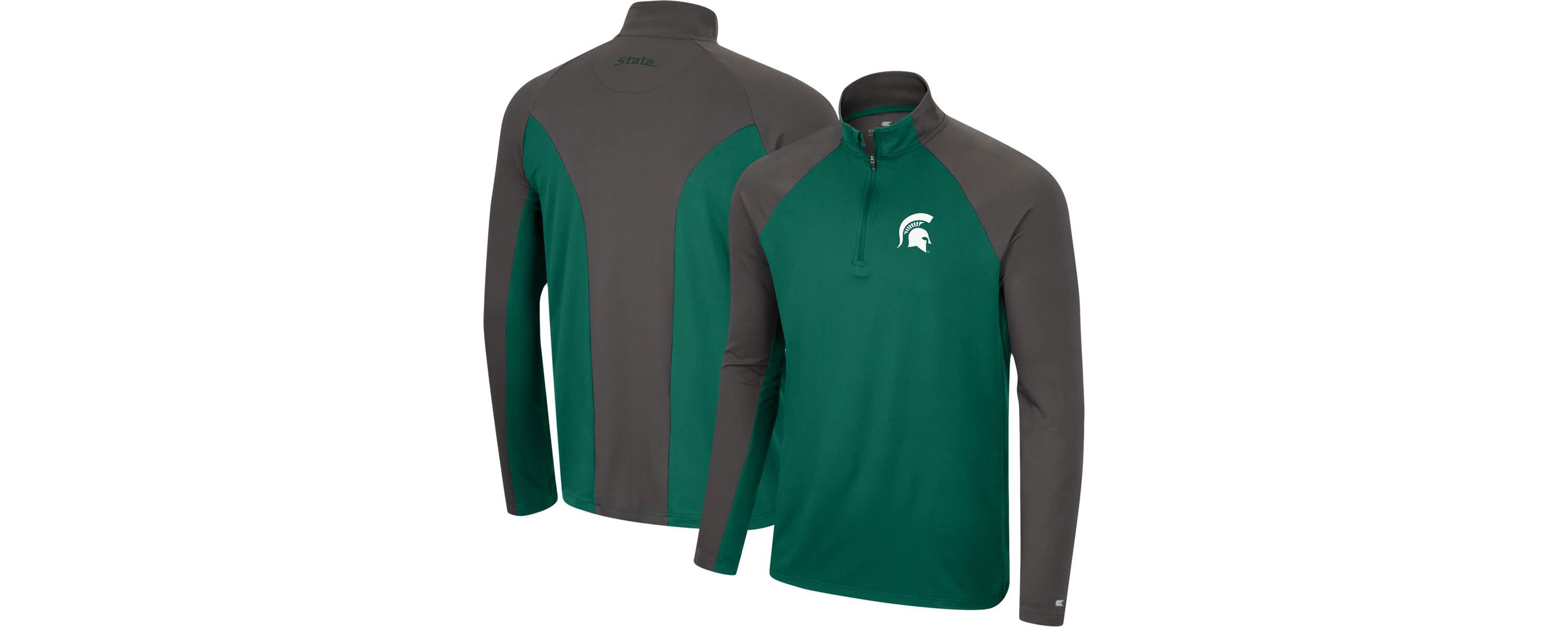 NCAA Michigan State Spartans Two Yutes Raglan Quarter-Zip Windshirt