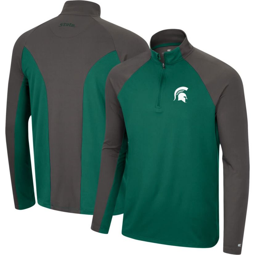 NCAA Michigan State Spartans Two Yutes Raglan Quarter-Zip Windshirt