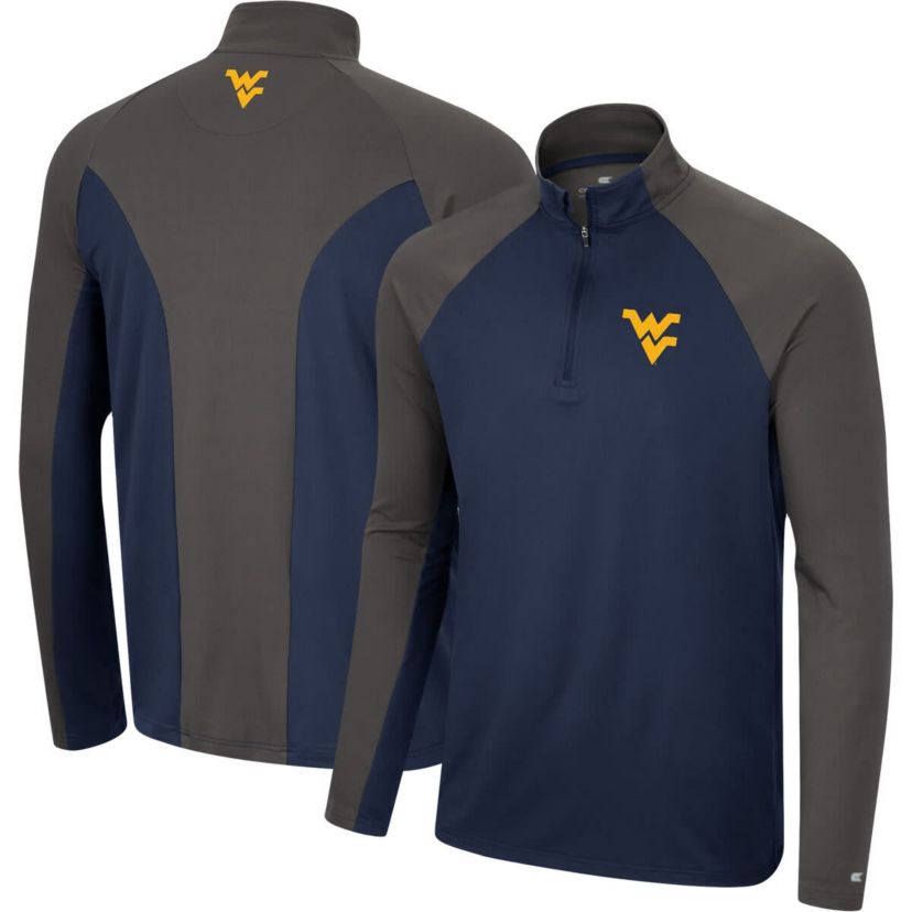 NCAA West Virginia Mountaineers Two Yutes Raglan Quarter-Zip Windshirt