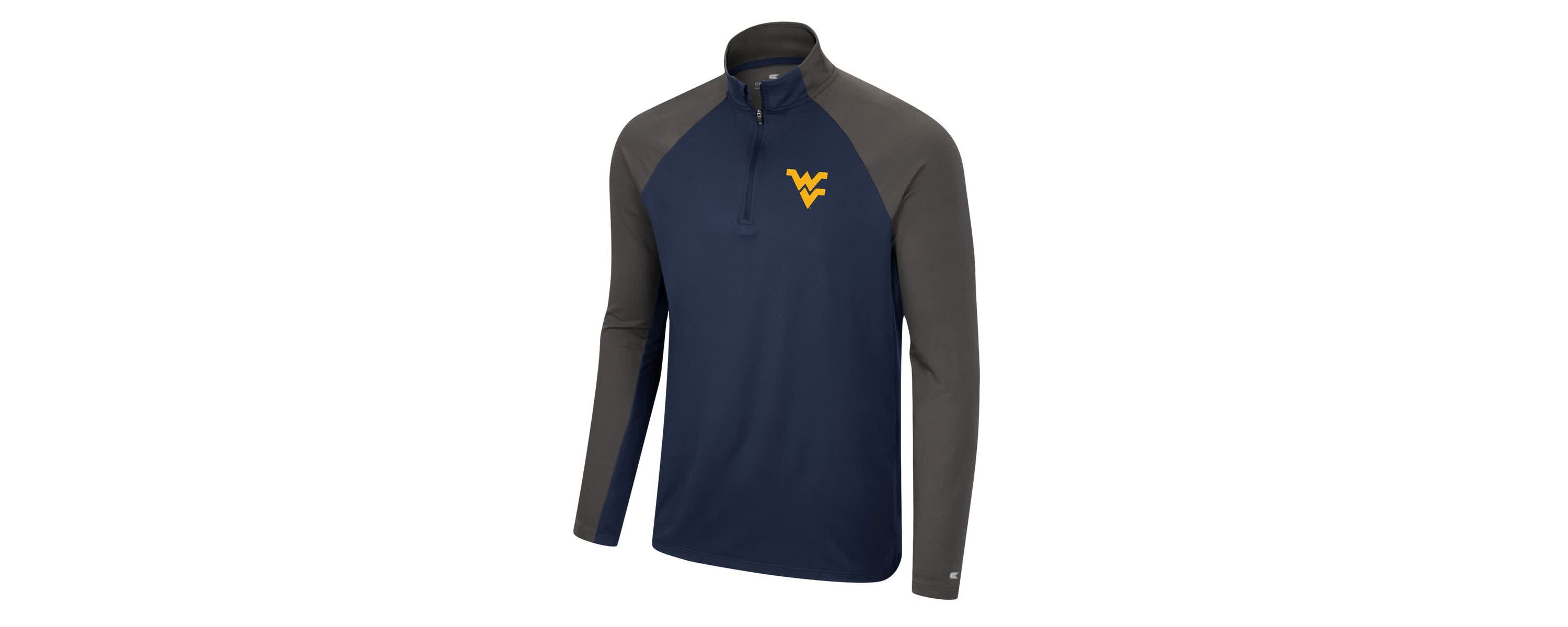 NCAA West Virginia Mountaineers Two Yutes Raglan Quarter-Zip Windshirt