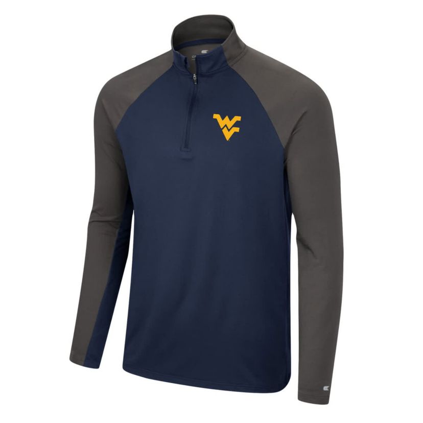 NCAA West Virginia Mountaineers Two Yutes Raglan Quarter-Zip Windshirt