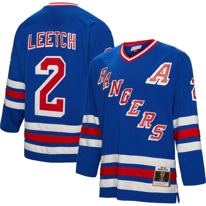 NHL Brian Leetch New York Rangers Alternate Captain Patch 1993/94 Line Player Jersey