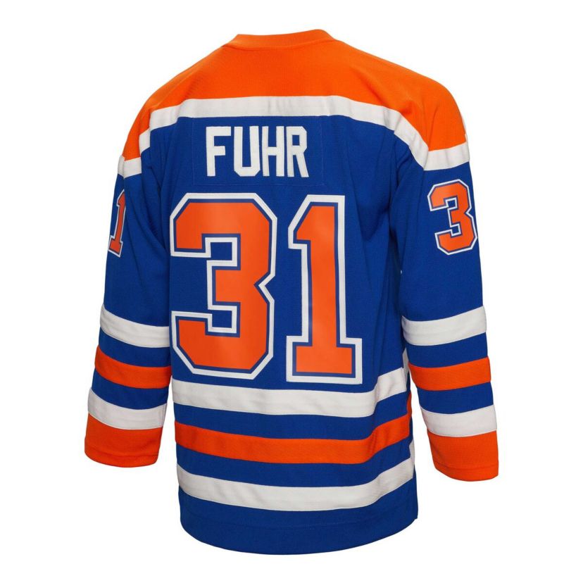NHL Grant Fuhr Edmonton Oilers 1986/87 Line Player Jersey