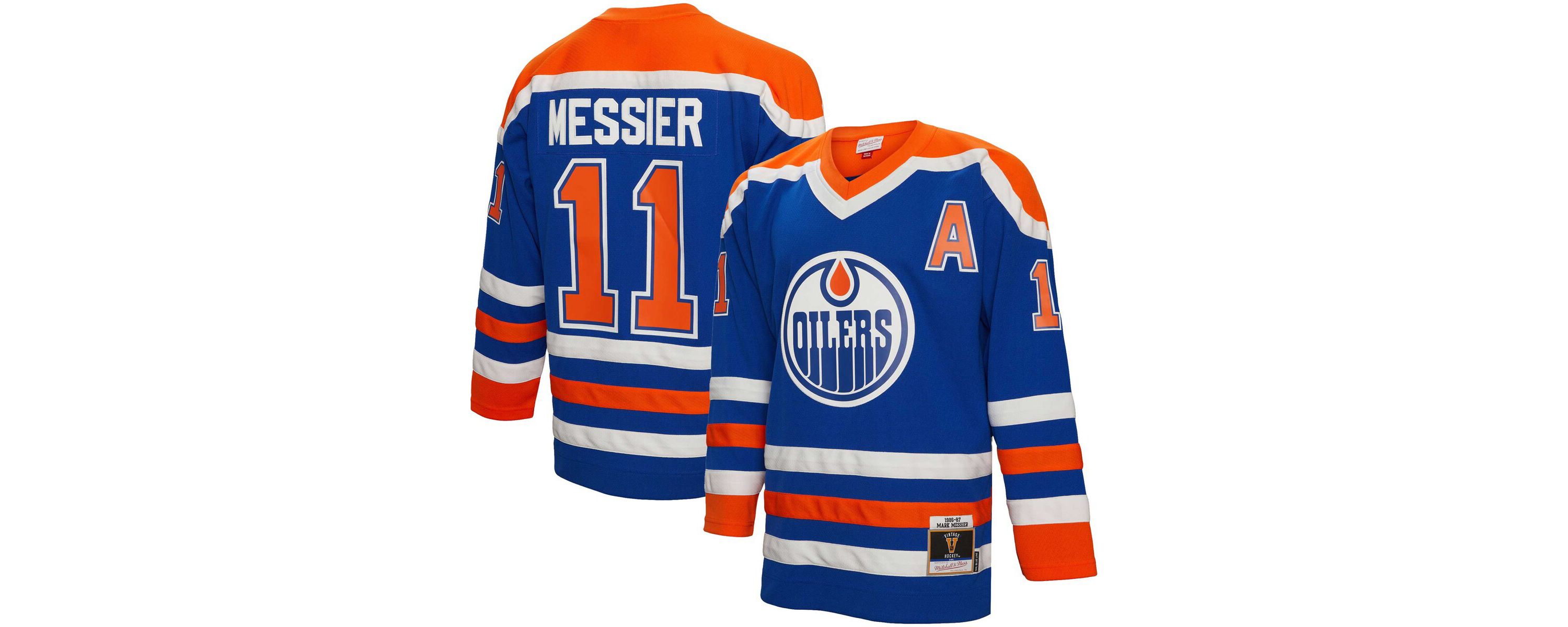 NHL Mark Messier Edmonton Oilers Alternate Captain Patch 1986/87 Line Player Jersey