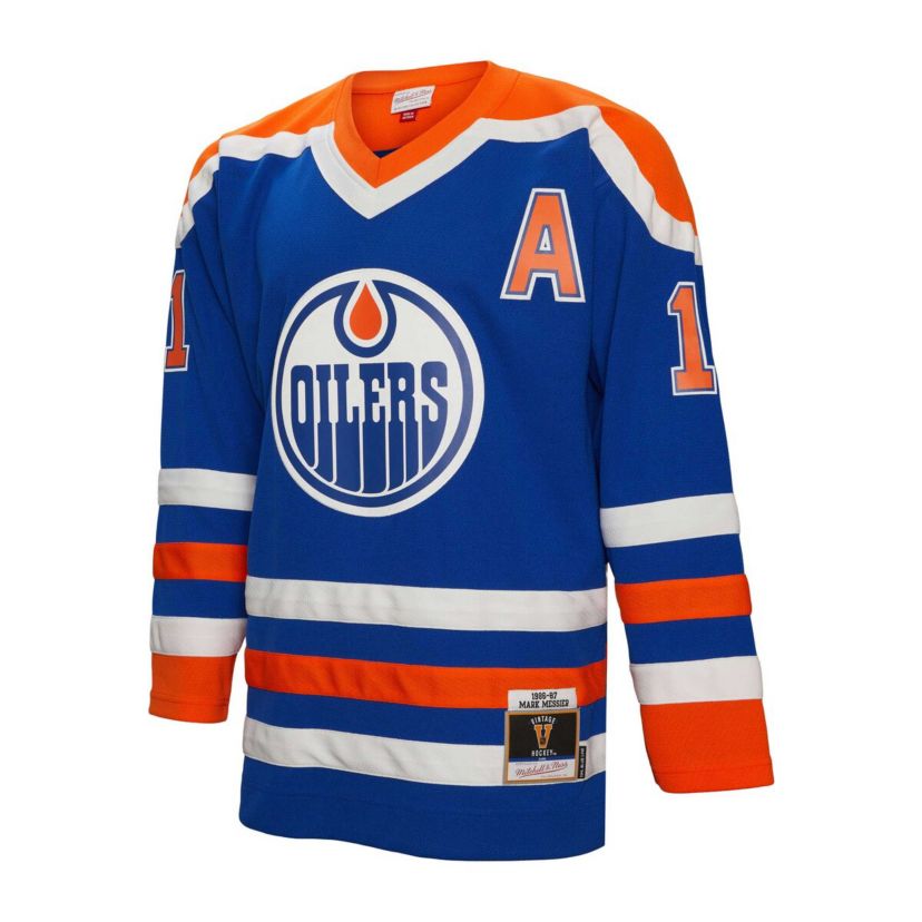 NHL Mark Messier Edmonton Oilers Alternate Captain Patch 1986/87 Line Player Jersey