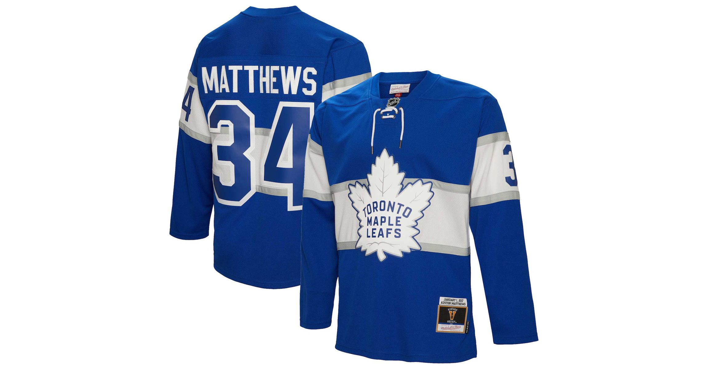 NHL Auston Matthews Toronto Maple Leafs 2017 Winter Classic Line Player Jersey