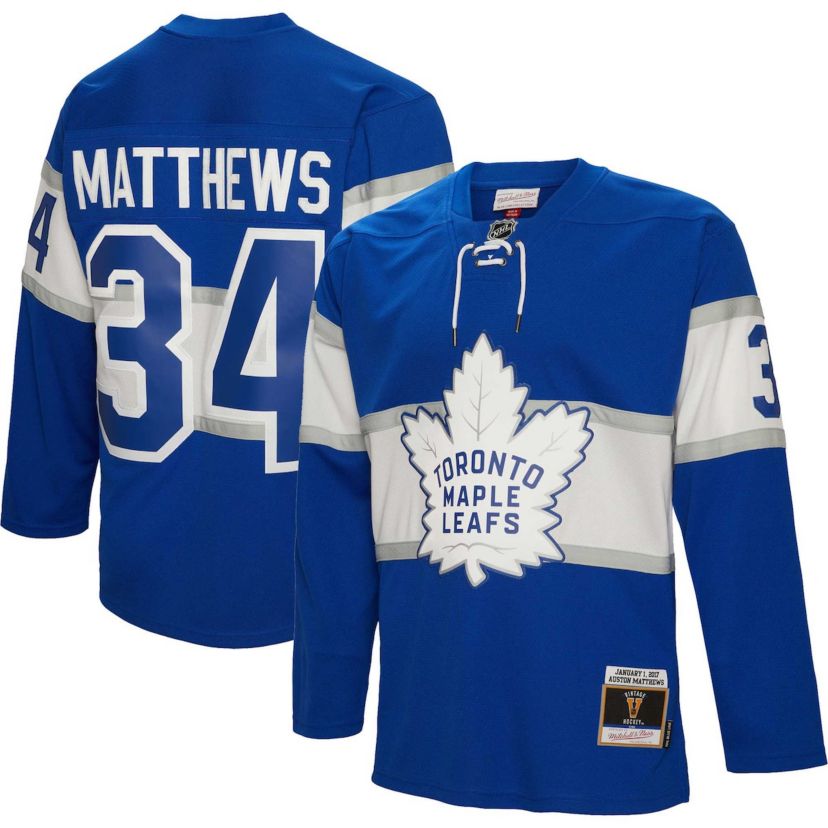 NHL Auston Matthews Toronto Maple Leafs 2017 Winter Classic Line Player Jersey