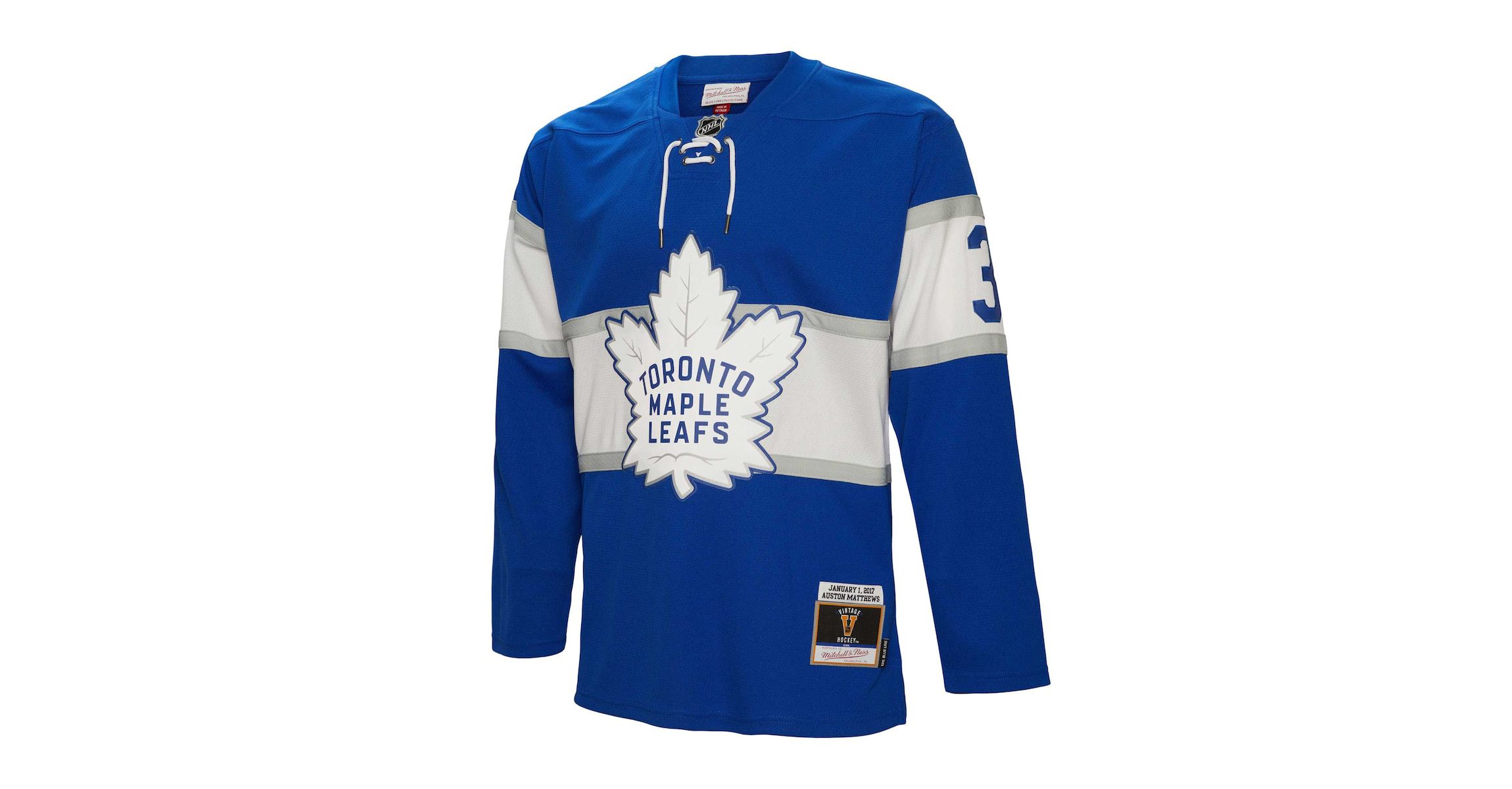 NHL Auston Matthews Toronto Maple Leafs 2017 Winter Classic Line Player Jersey