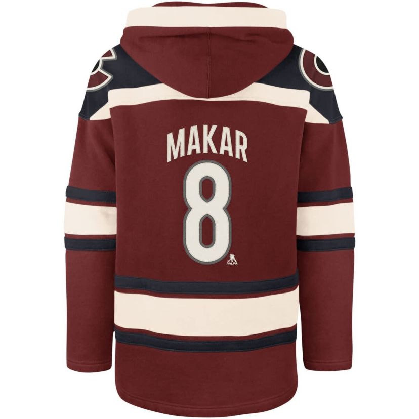 NHL Cale Makar Colorado Avalanche Player Name & Number Lacer Pullover Hoodie