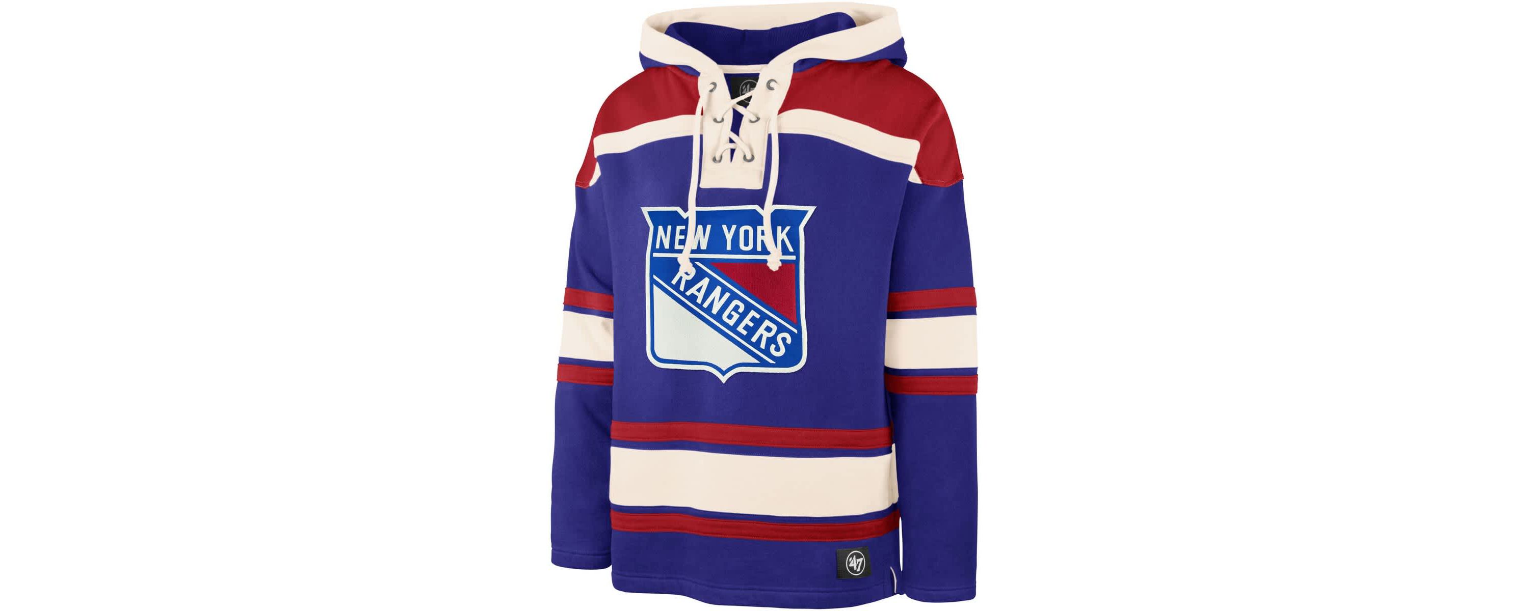 NHL Mika Zibanejad New York Rangers Player Name & Number Lacer Pullover Hoodie