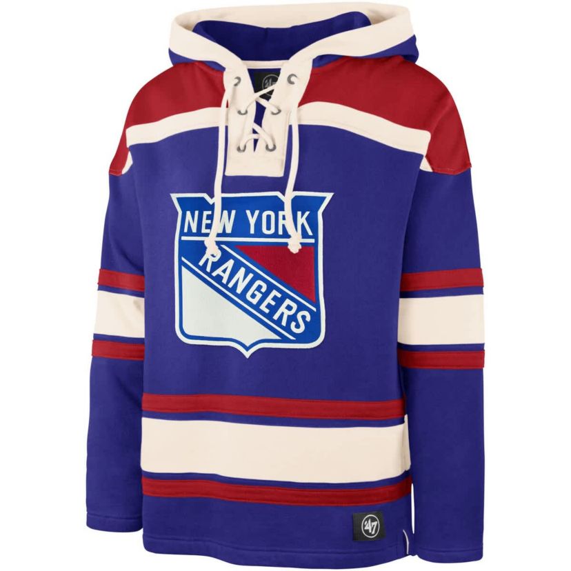NHL Mika Zibanejad New York Rangers Player Name & Number Lacer Pullover Hoodie
