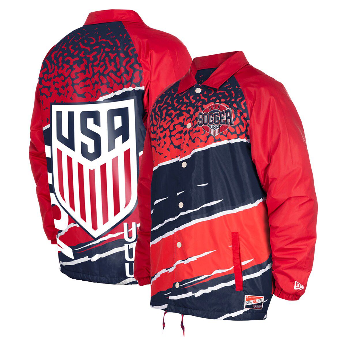 Olympics 5th & Ocean by USMNT Throwback Coaches Raglan Full-Snap Jacket