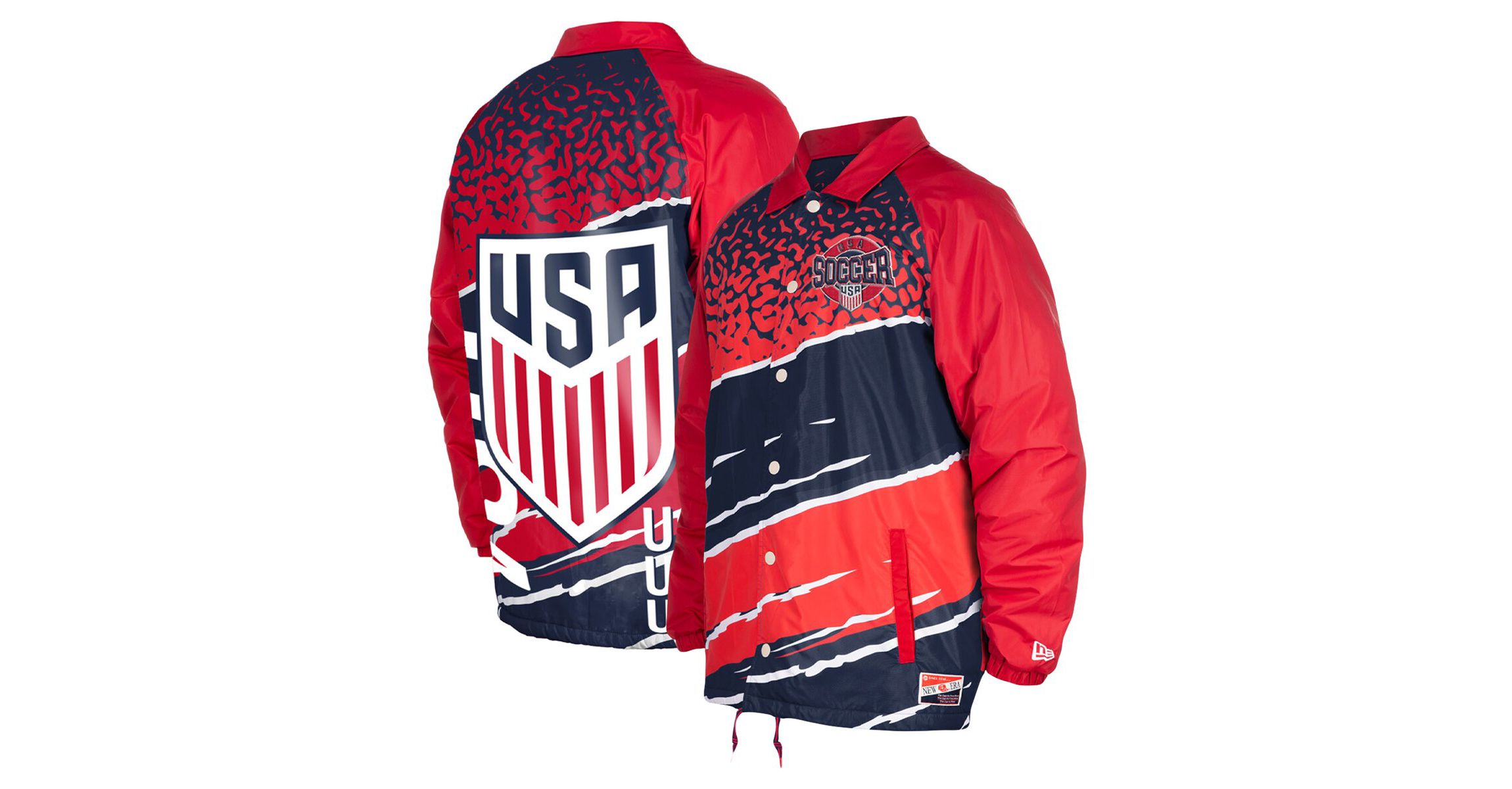 Olympics 5th & Ocean by USMNT Throwback Coaches Raglan Full-Snap Jacket