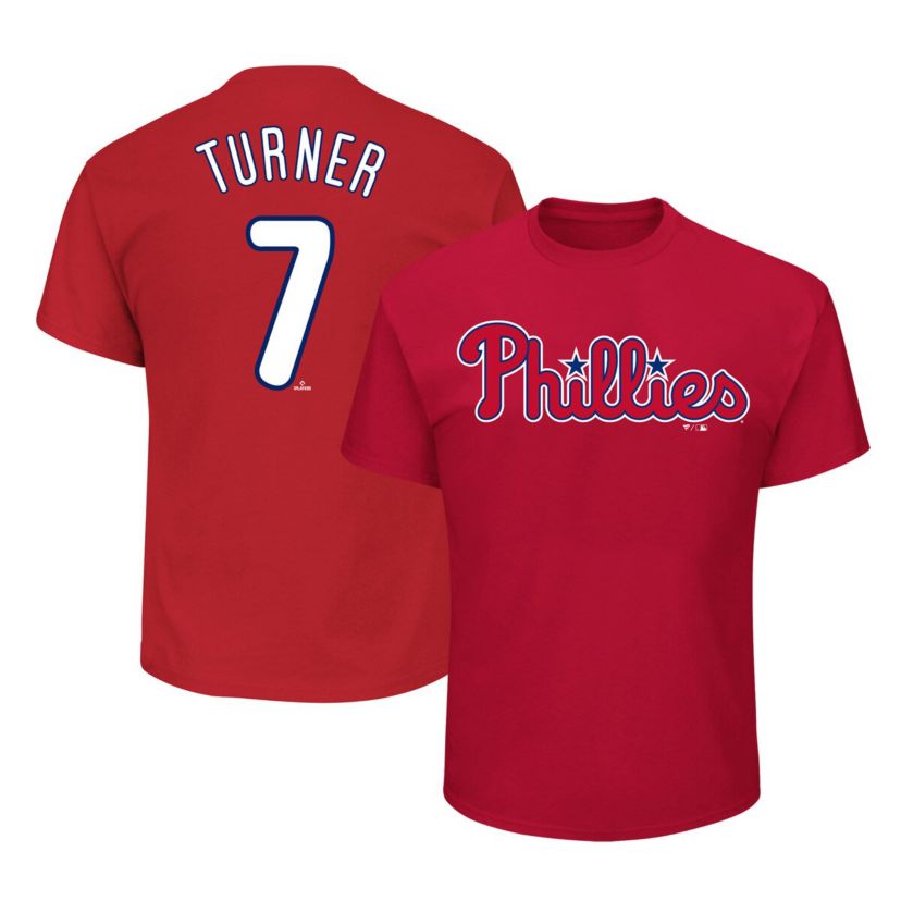MLB Fanatics Trea Turner Philadelphia Phillies Big & Tall Name & Number T-Shirt