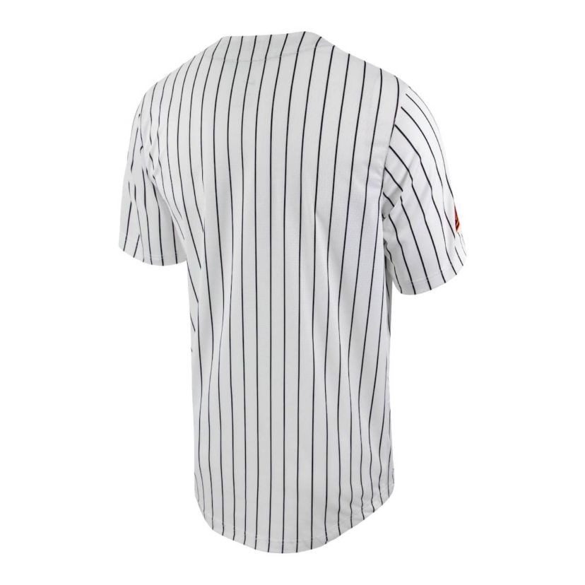 NCAA Nike Oklahoma State Cowboys Pinstripe Replica Full-Button Baseball Jersey