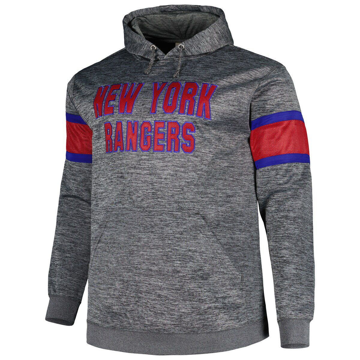 NHL New York Rangers Big & Tall Stripe Pullover Hoodie