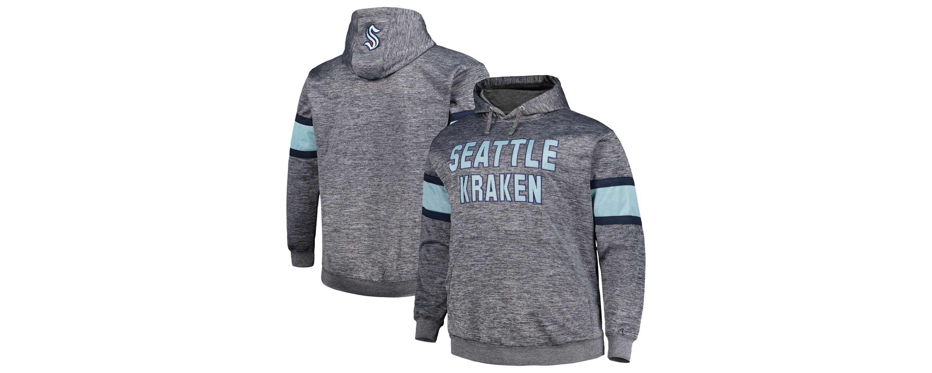 NHL Seattle Kraken Big & Tall Stripe Pullover Hoodie