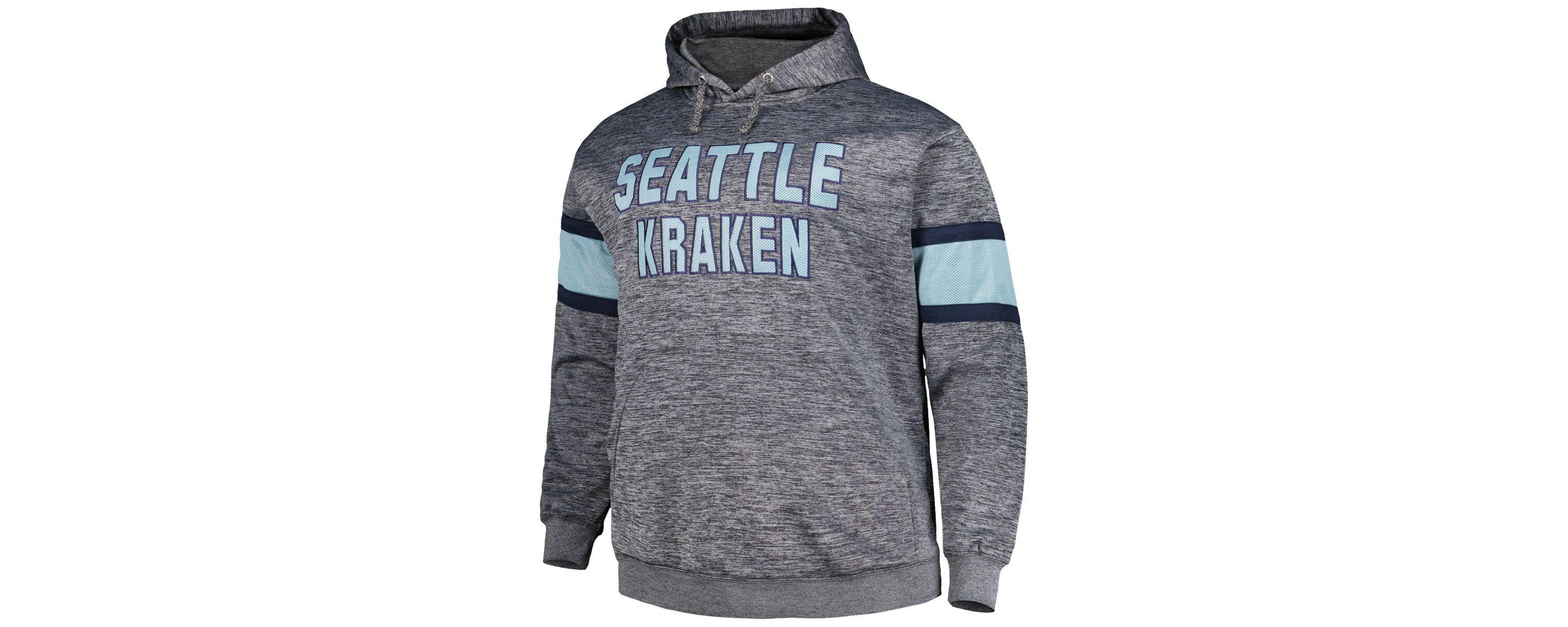 NHL Seattle Kraken Big & Tall Stripe Pullover Hoodie