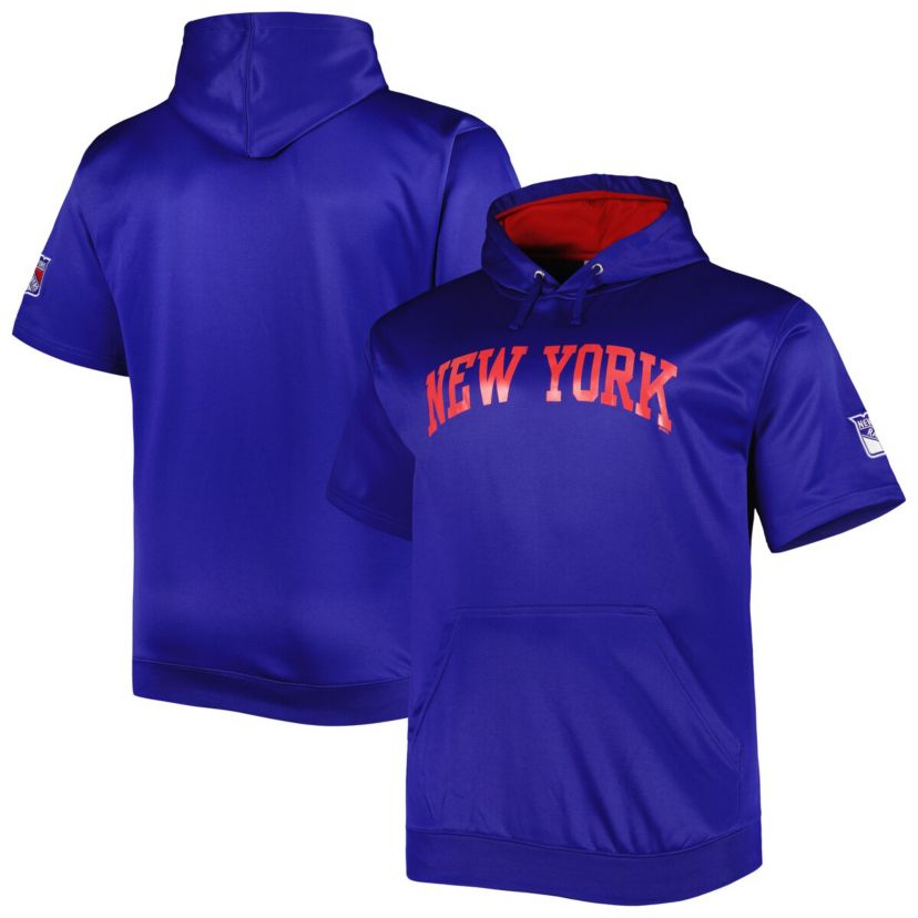NHL New York Rangers Big & Tall Logo Short Sleeve Hoodie
