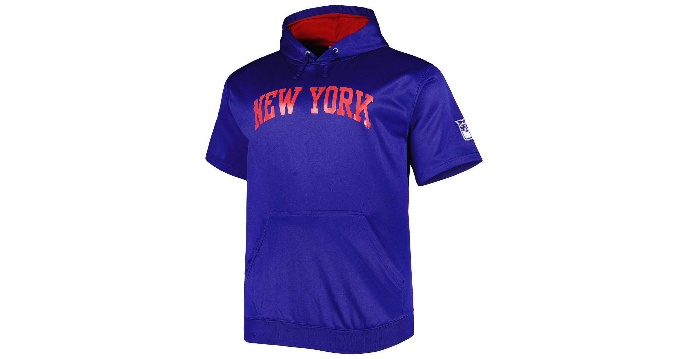 NHL New York Rangers Big & Tall Logo Short Sleeve Hoodie