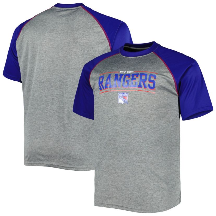 NHL New York Rangers Big & Tall Logo Raglan T-Shirt