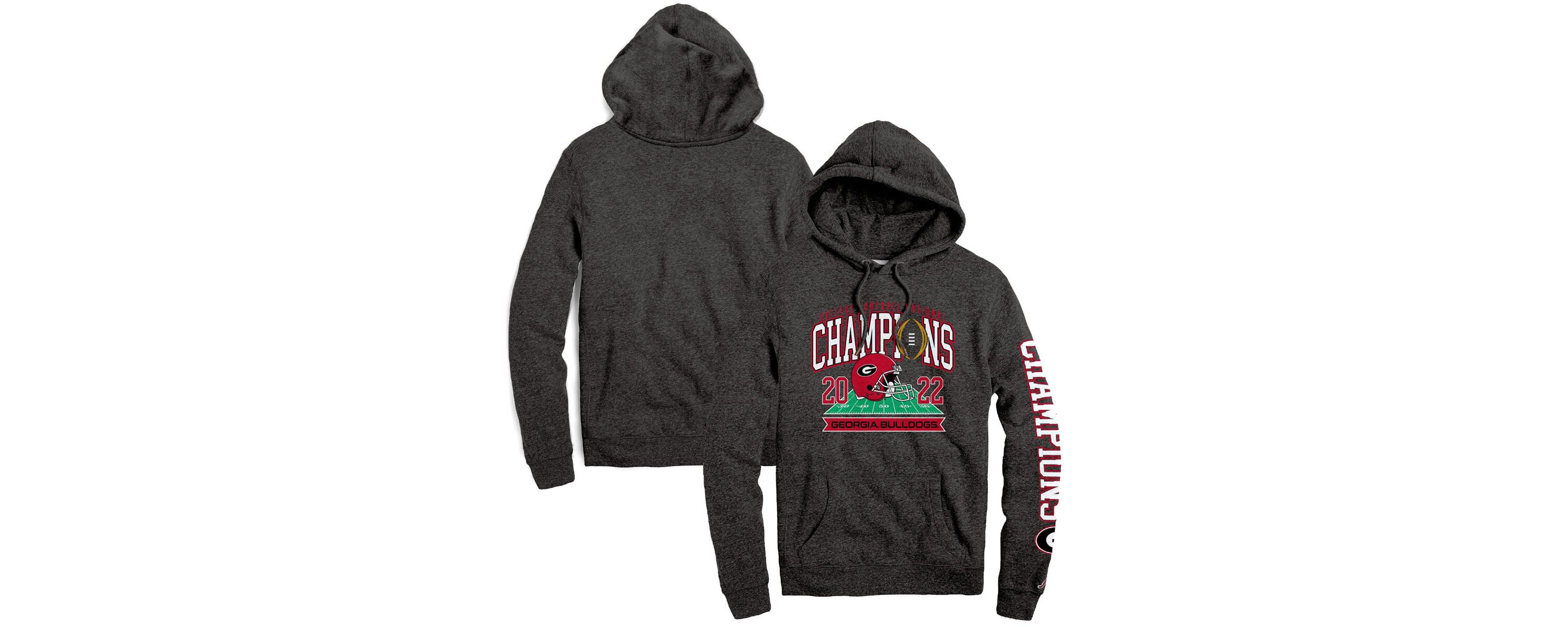 NCAA Georgia Bulldogs NCAA Football Playoff 2022 National s Two-Hit Tri-Blend Pullover Hoodie