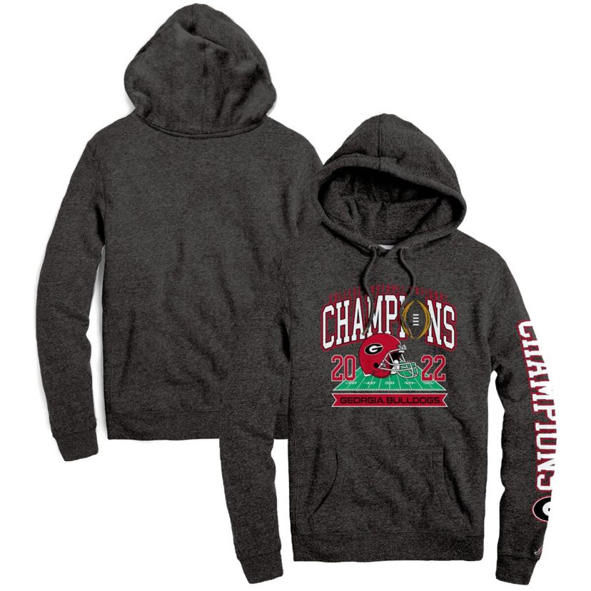 NCAA Georgia Bulldogs NCAA Football Playoff 2022 National s Two-Hit Tri-Blend Pullover Hoodie