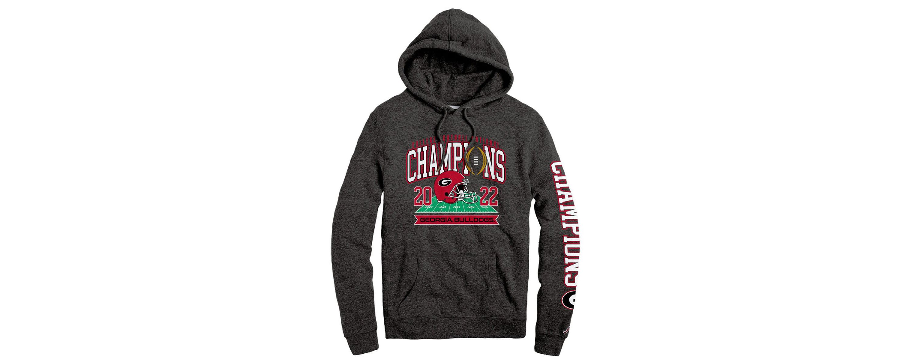 NCAA Georgia Bulldogs NCAA Football Playoff 2022 National s Two-Hit Tri-Blend Pullover Hoodie