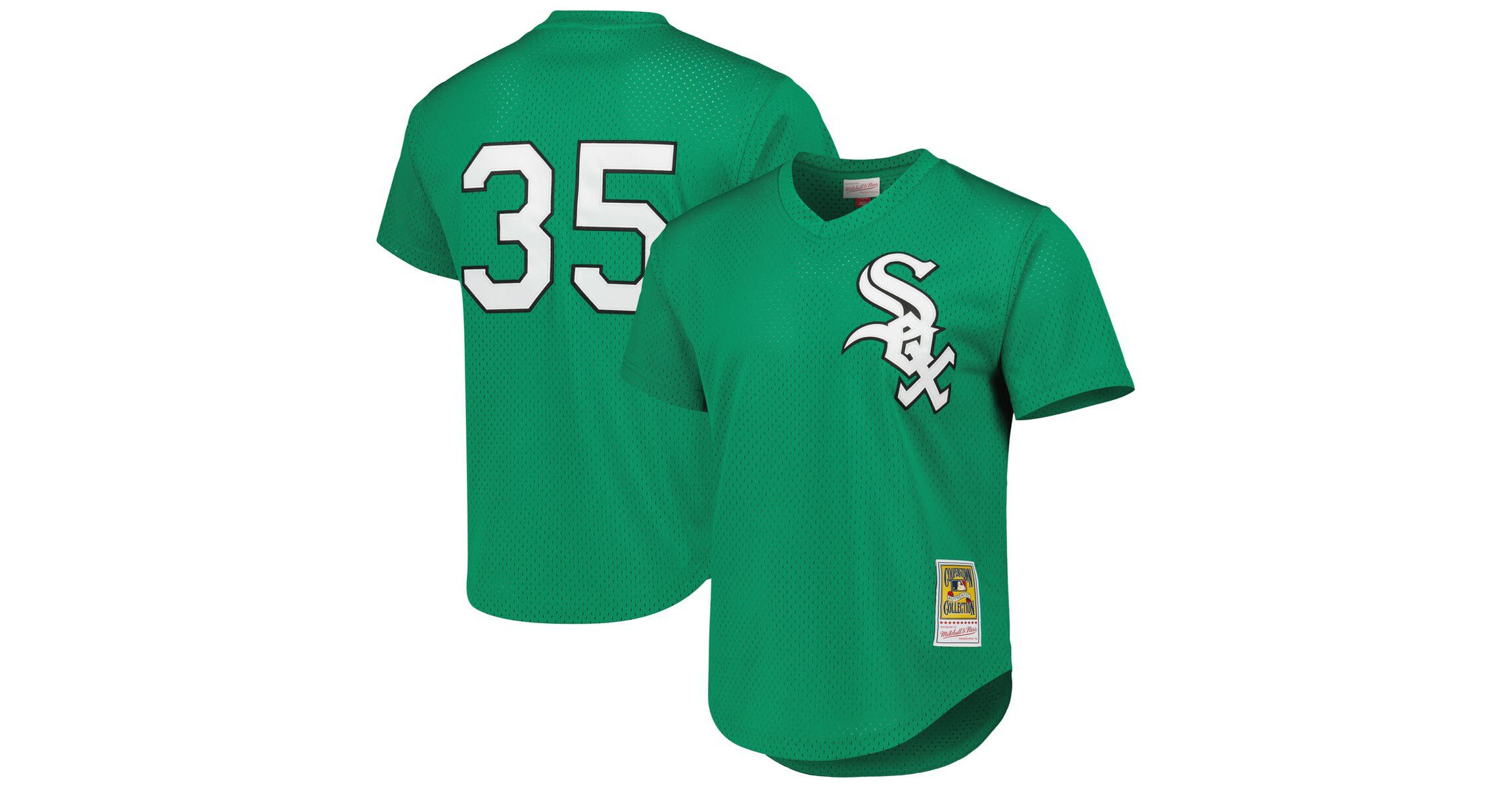 Chicago White Sox MLB Frank Thomas Chicago Sox Cooperstown Collection Authentic St. Patricks Day 1996 Batting Practice Jersey