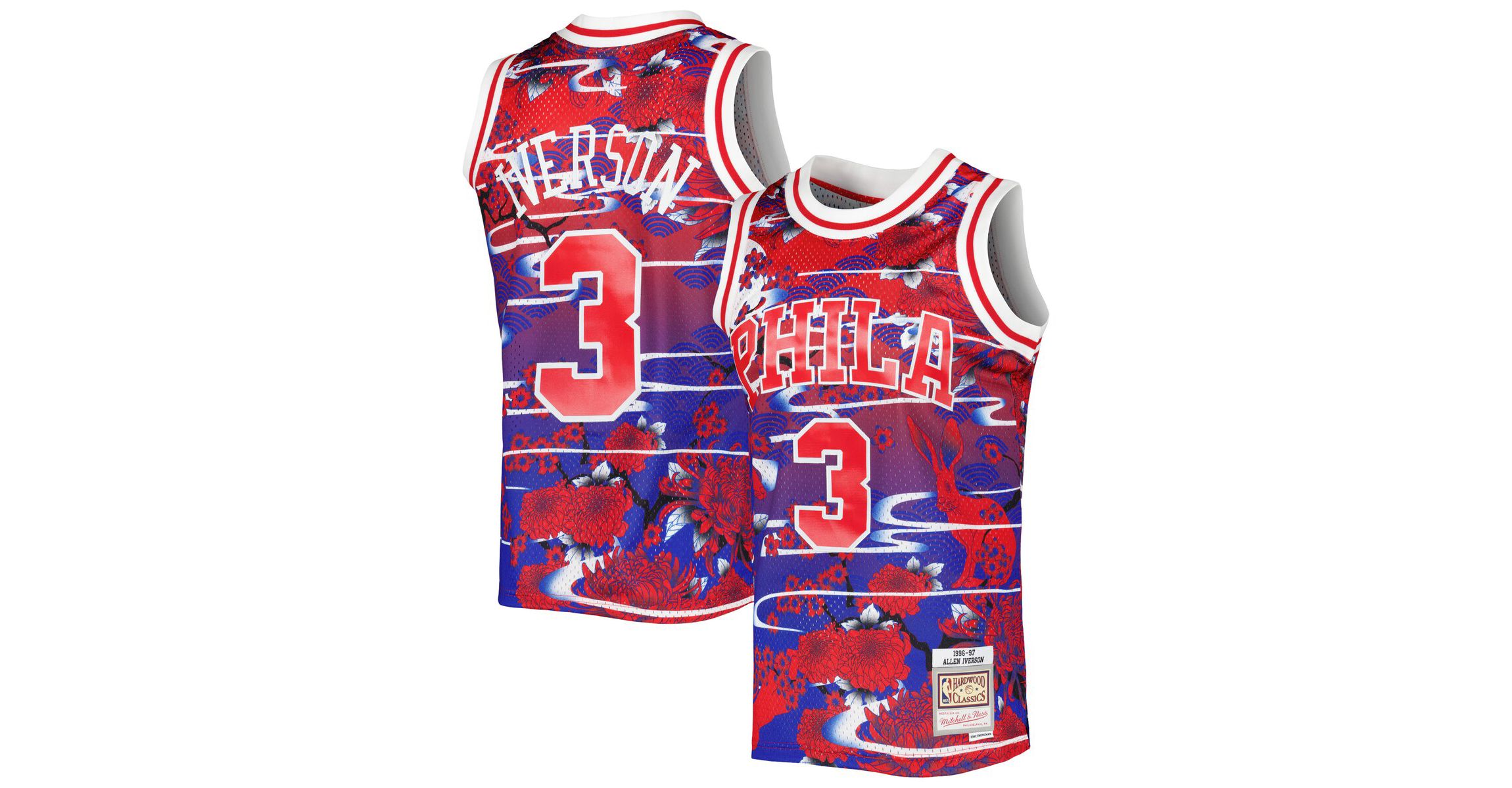 NBA Allen Iverson Philadelphia 76ers 1996/97 Hardwood Classics Lunar New Year Swingman Jersey