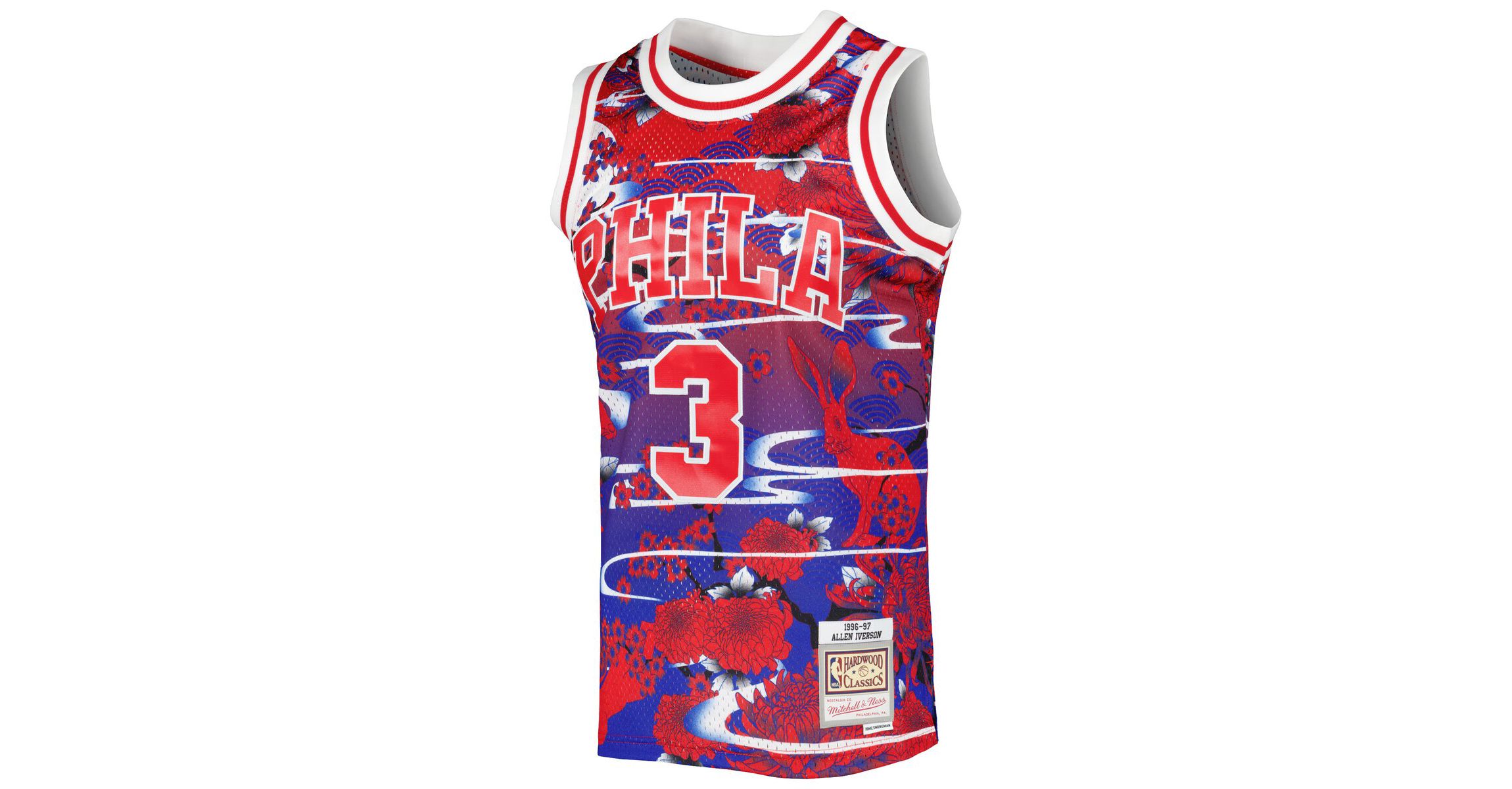 NBA Allen Iverson Philadelphia 76ers 1996/97 Hardwood Classics Lunar New Year Swingman Jersey
