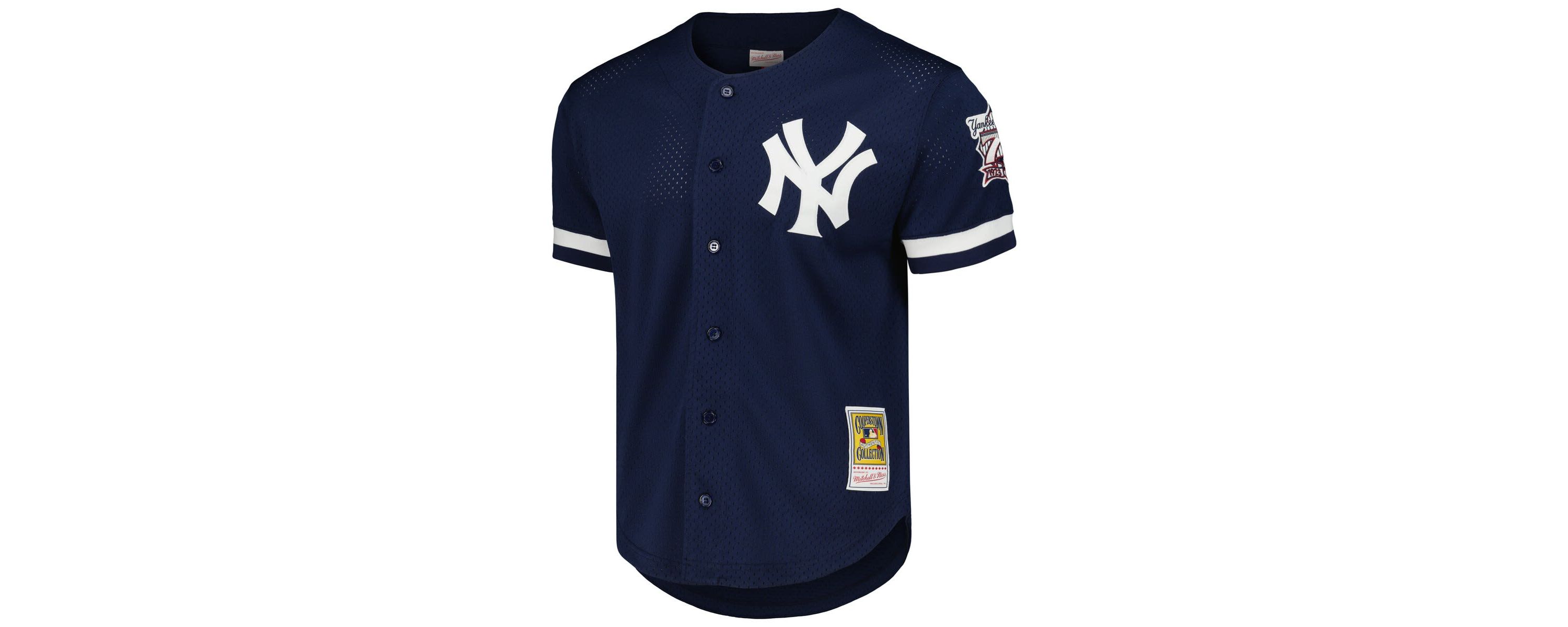 MLB Derek Jeter New York Yankees Cooperstown Collection Mesh Batting Practice Button-Up Jersey