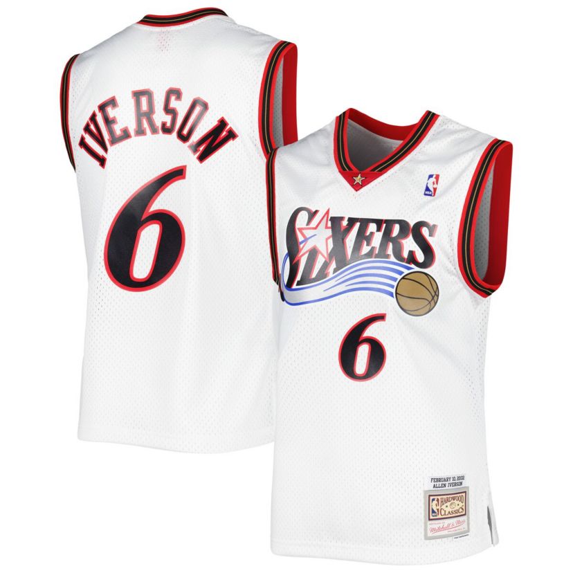 NBA Allen Iverson Philadelphia 76ers 2001/02 Hardwood Classics Swingman Jersey