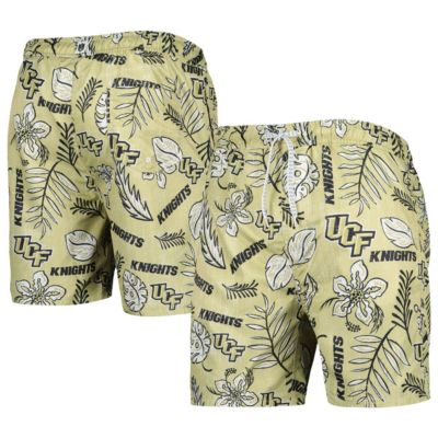 Wes & Willy Men's NCAA UCF Knights Vintage Floral Swim Trunks