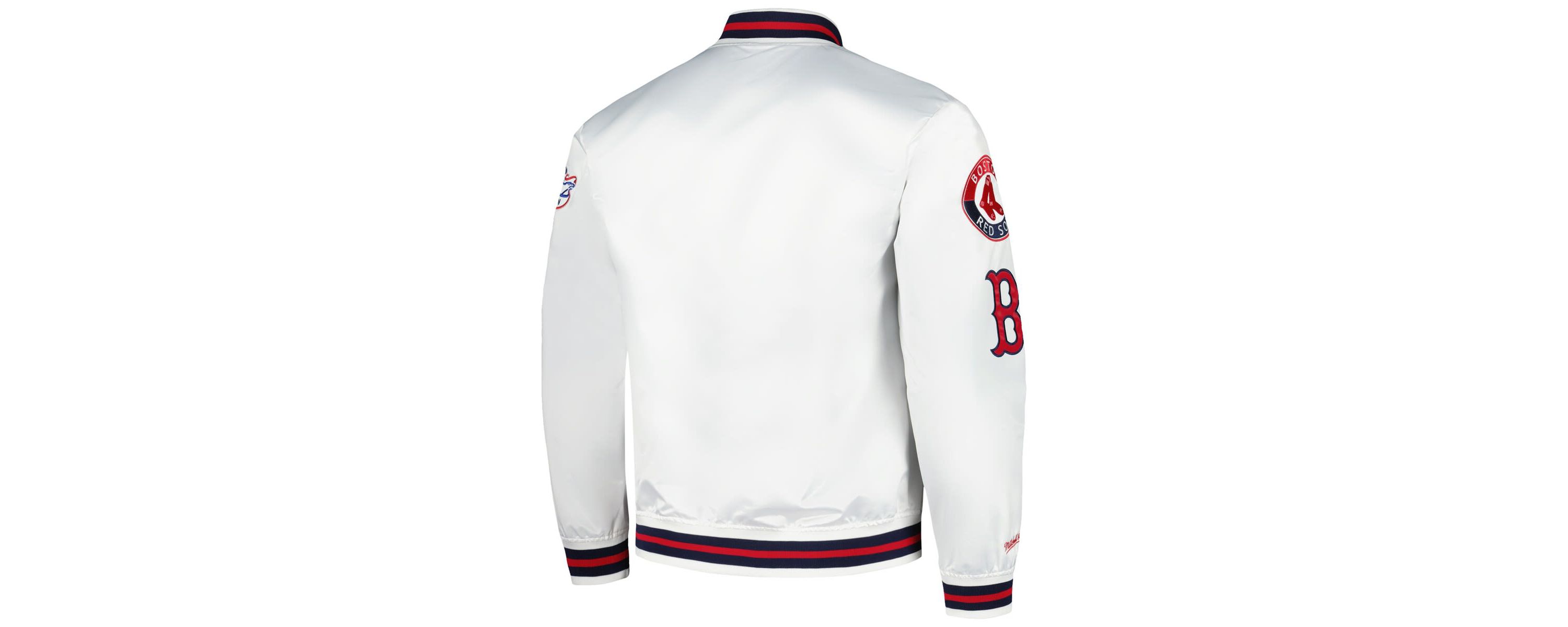 Boston Red Sox MLB Boston Sox City Collection Satin Full-Snap Varsity Jacket