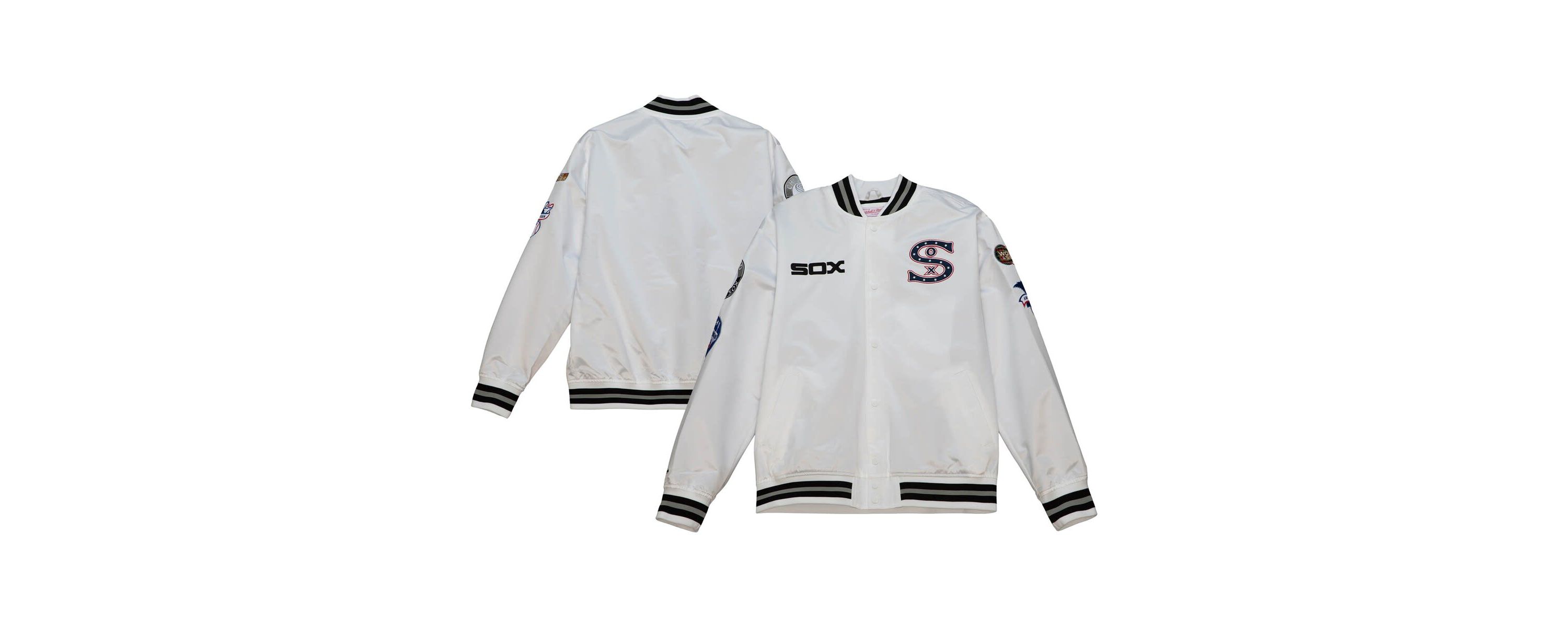 Chicago White Sox MLB Chicago Sox City Collection Satin Full-Snap Varsity Jacket