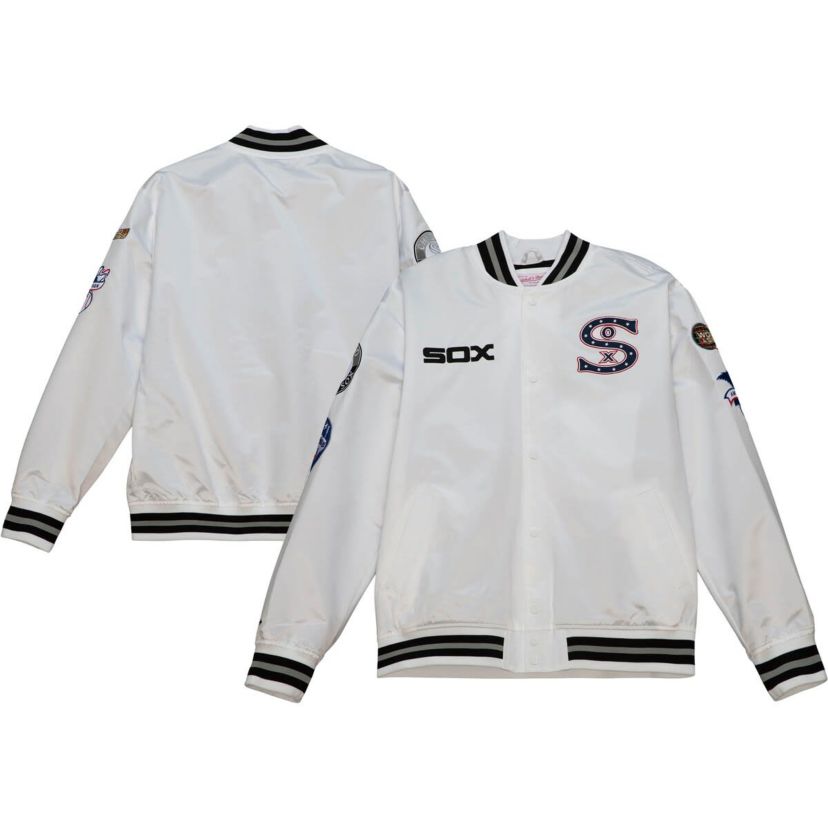 Chicago White Sox MLB Chicago Sox City Collection Satin Full-Snap Varsity Jacket