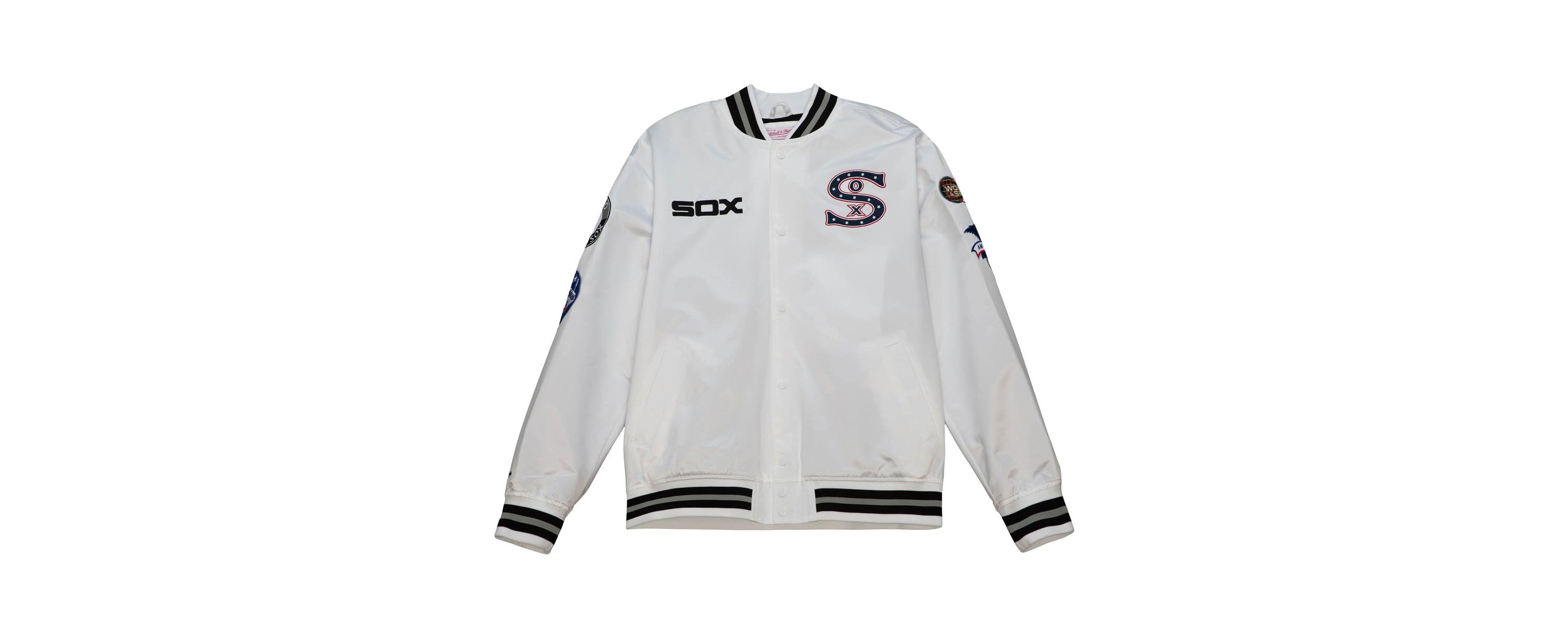 Chicago White Sox MLB Chicago Sox City Collection Satin Full-Snap Varsity Jacket
